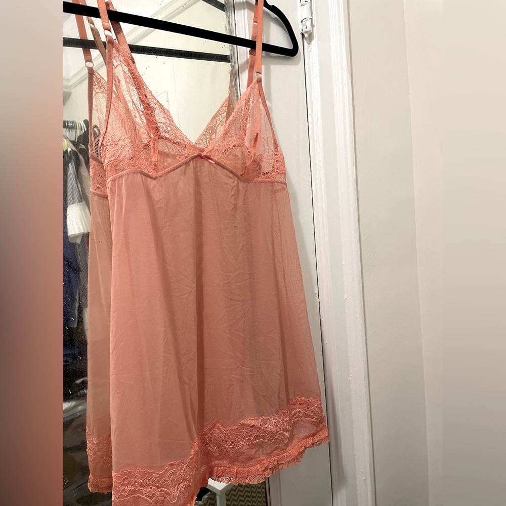 lace babydoll orange pink XS
